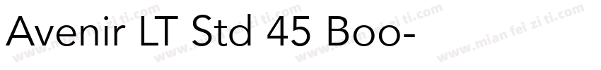 Avenir LT Std 45 Boo字体转换